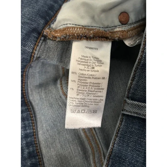 Madewell Mid Rise Kick Out Jeans Women's 31 Blue Denim Medium Wash Flare (33x28) - Picture 10 of 13